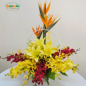 Giỏ hoa chúc mừng