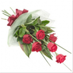 Bouquet of 6 Long Stemmed Red Roses