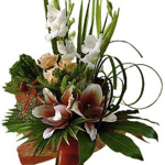 Bouquet of Cut Flowers with vase