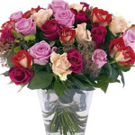 Bouquet of Mixed Roses not include vase
