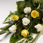 Classic rose Sheaf - Yellow and White