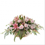 Elegant Pastel Flower Basket