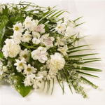 Funeral Flowers in Cello - White