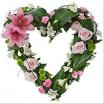 Modern Sympathy Heart Suitable for Service -Funeral